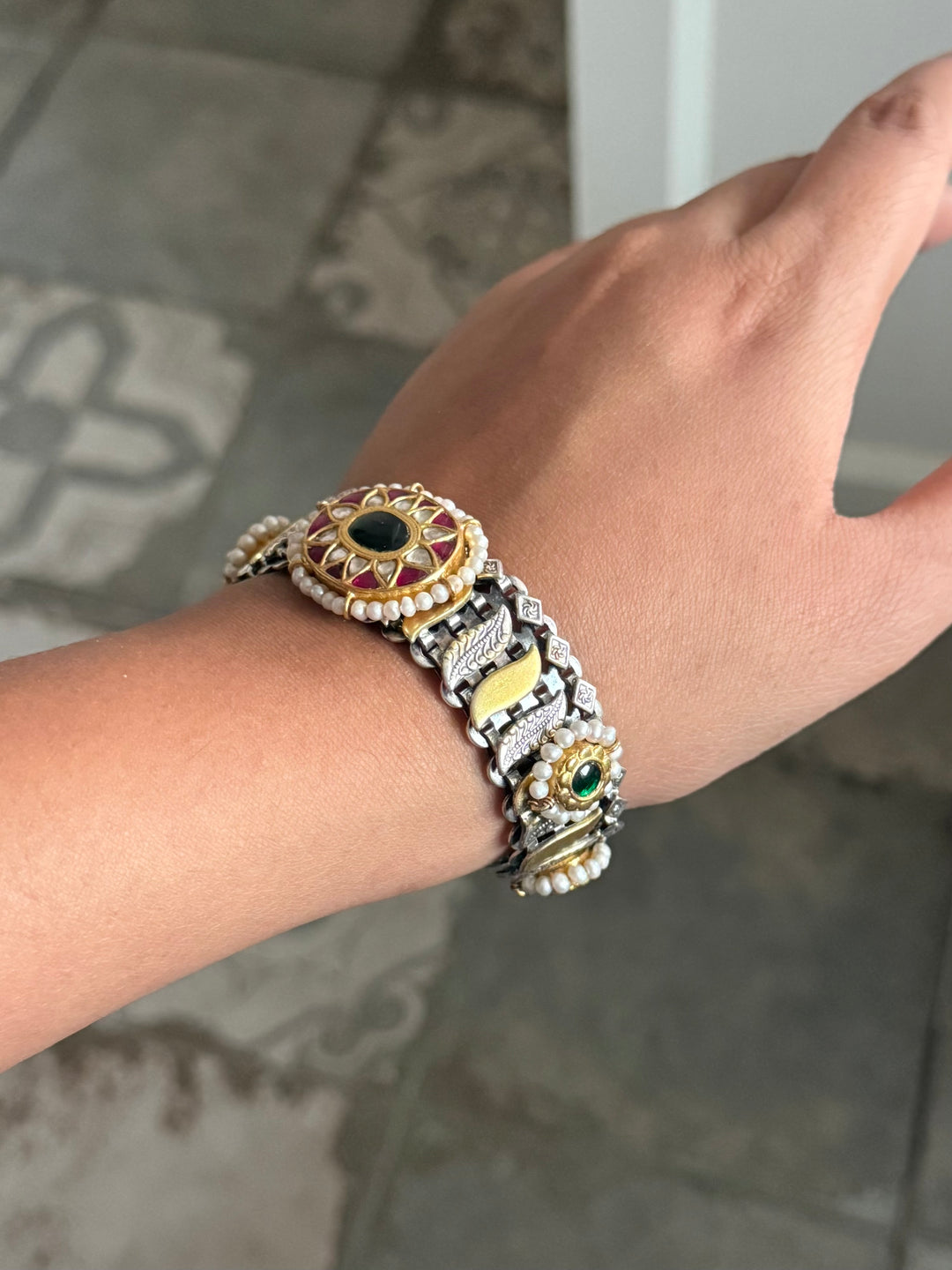 Handmade Vintage Victorian 925 Silver Bracelet