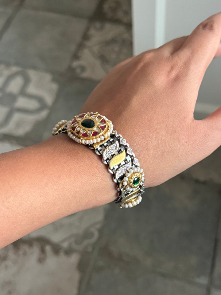 Handmade Vintage Victorian 925 Silver Bracelet