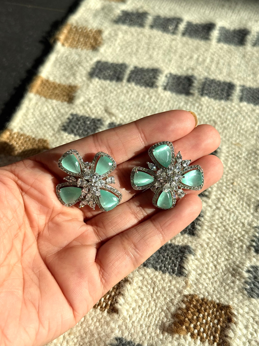 Mint Green CZ Studs