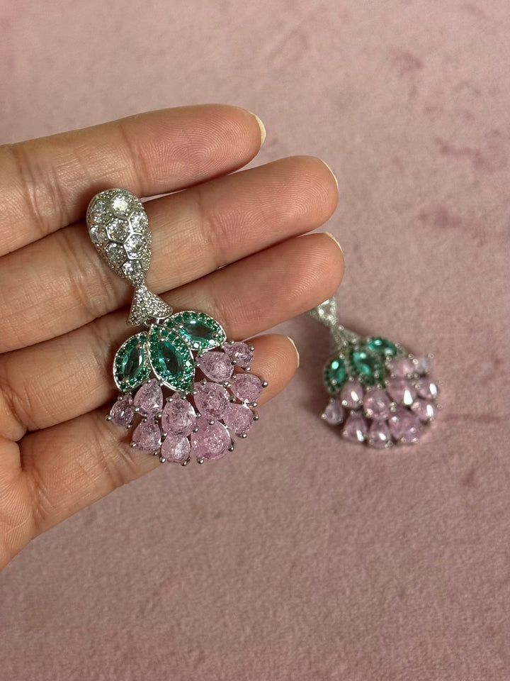 Elegant Designer Earrings | Brass & Stone Embellishments