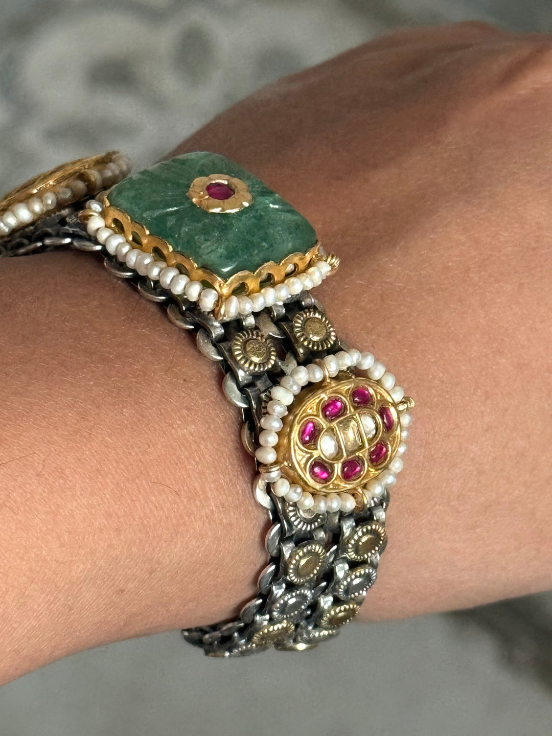 Handmade Vintage Victorian 925 Silver Bracelet