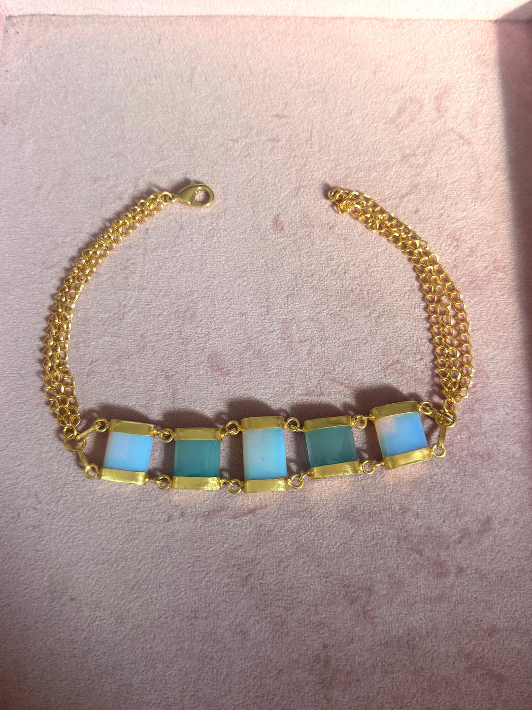 Statement Choker – Gold Brass, Adjustable Necklace