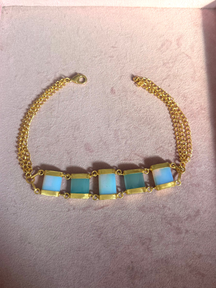 Statement Choker – Gold Brass, Adjustable Necklace