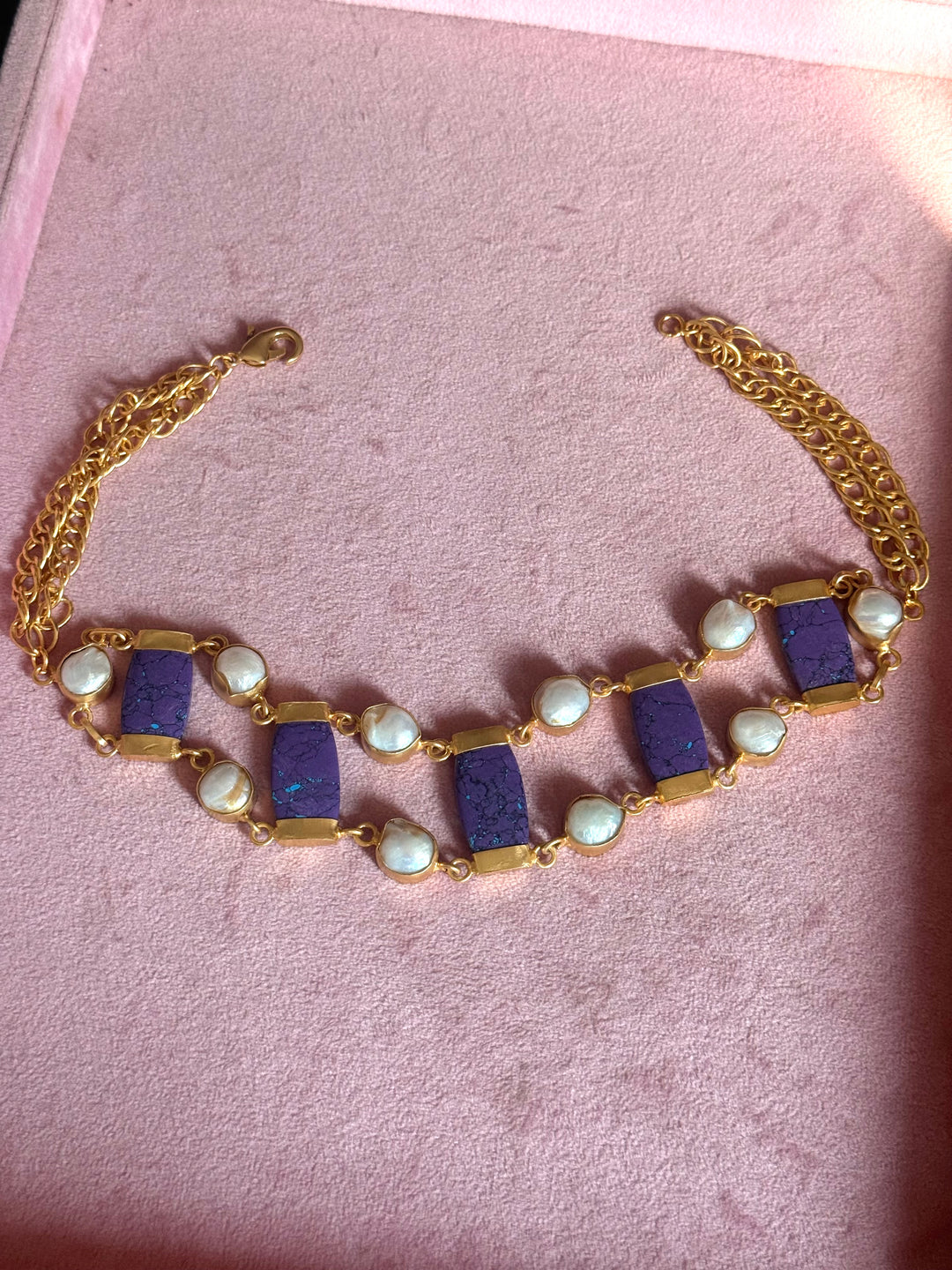 Statement Choker – Gold Brass, Adjustable Necklace