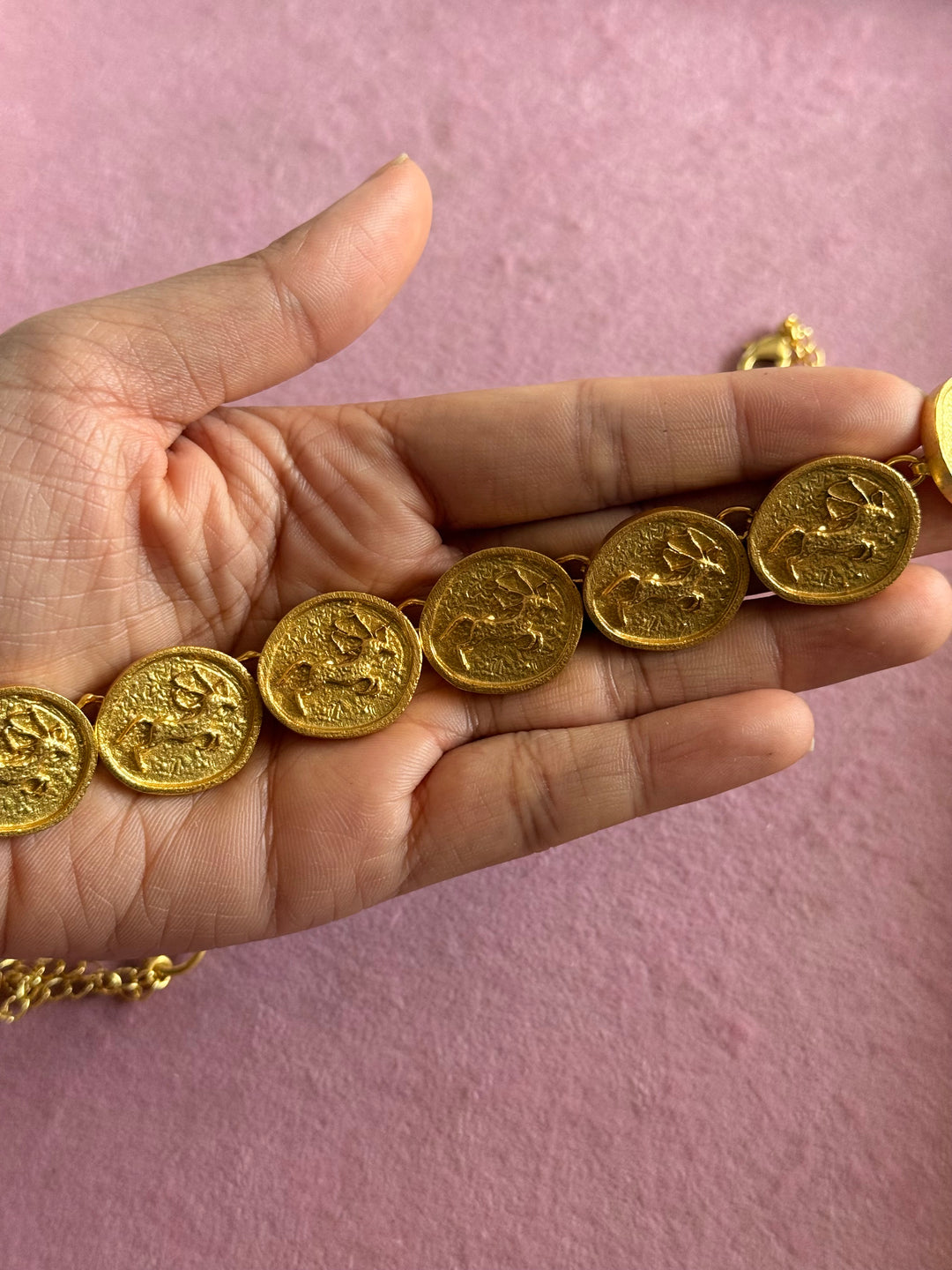 Handmade Statement Sagittarian Choker | Brass Adjustable Lobster Claw Jewelry