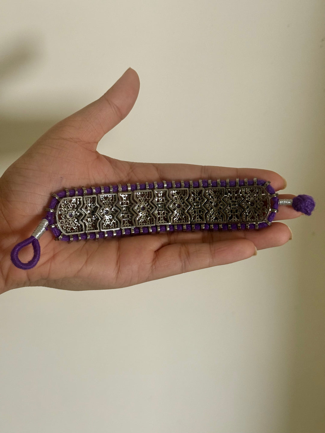 Handmade Designer CZ Bracelet | Rhodium Plated | SHIVKA