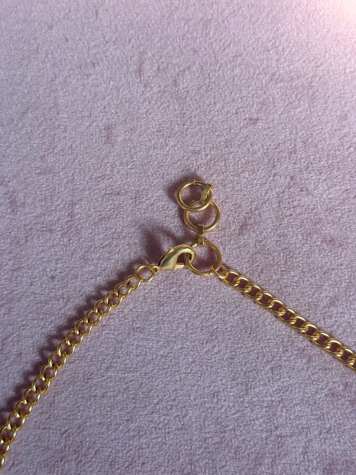 Statement Choker – Gold Brass, Adjustable Necklace