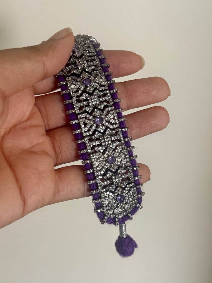 Handmade Designer CZ Bracelet | Rhodium Plated | SHIVKA