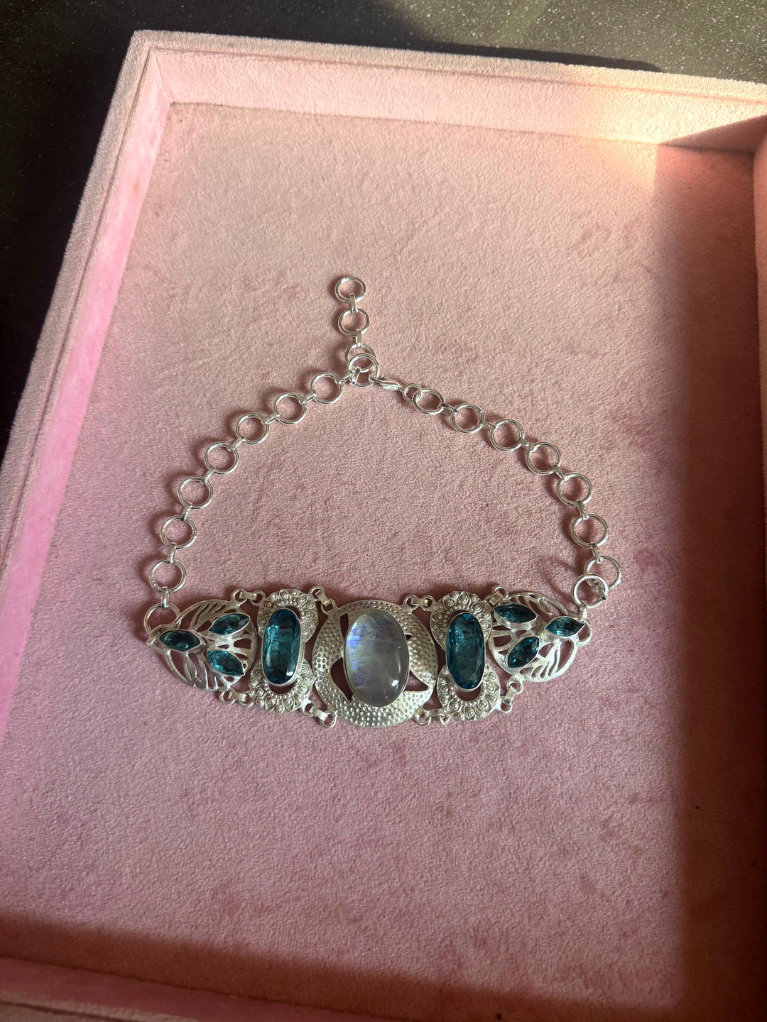 Statement Choker – Silver Brass, Adjustable Necklace