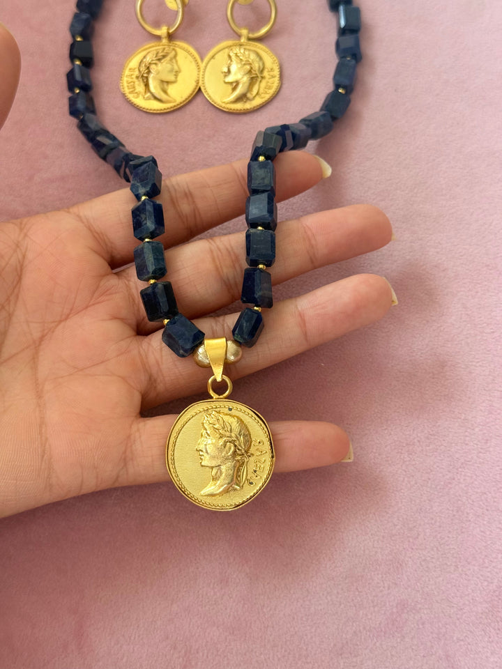 Handmade Designer Caeser Soda Lite Necklace Set | SHIVKA