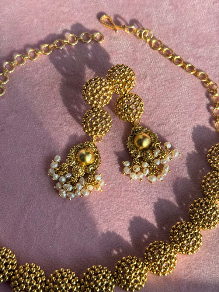 Handmade 925 Silver Fusion Necklace Set | SHIVKA