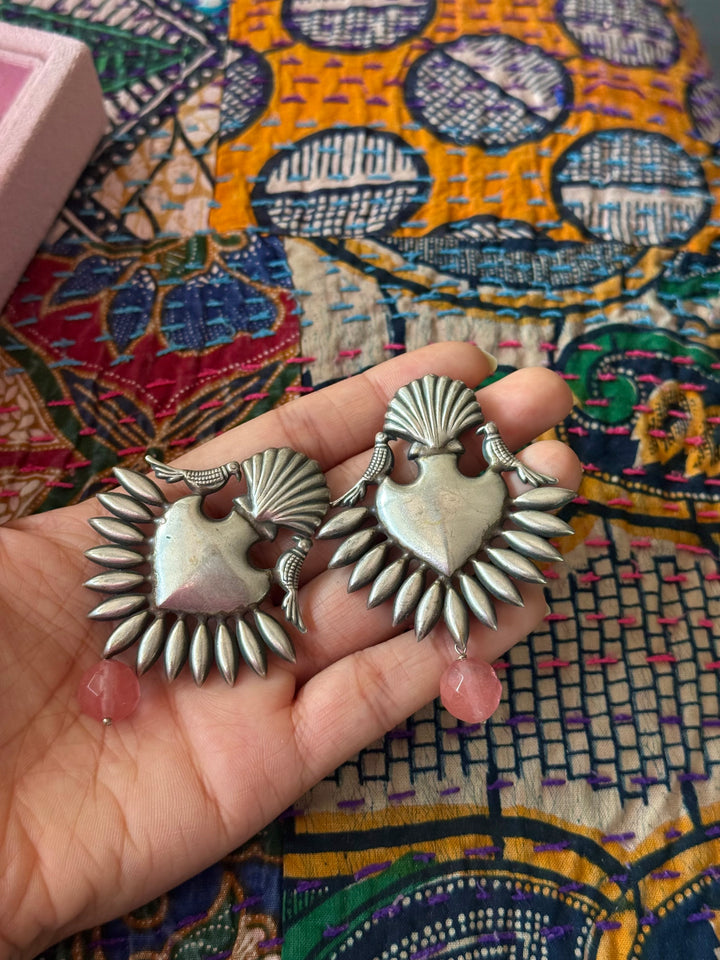 Tribal Drop Brass Earrings | Lightweight Statement Earrings | SHIVKA