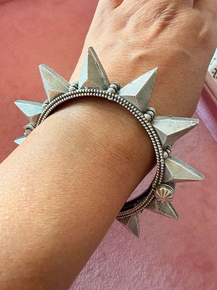 Elegant Brass Kadas - Premium Quality Silver Replica