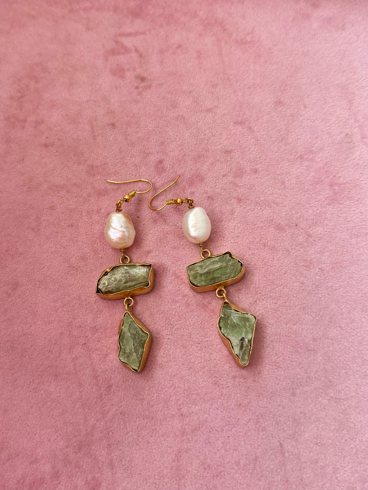 Asymmetric Raw Stone Danglers