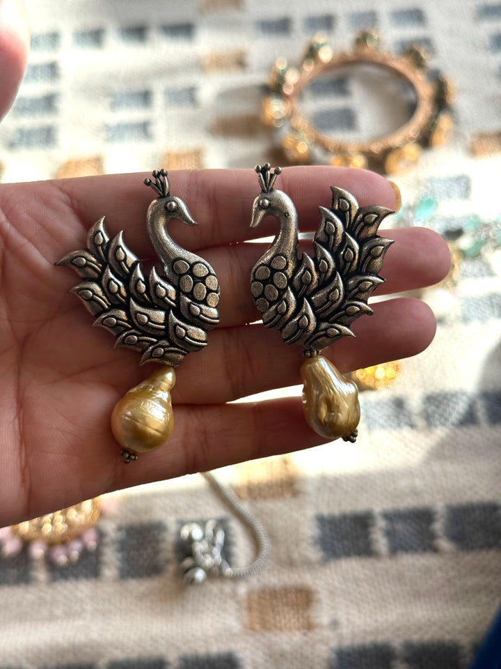 Statement Shell Drop Mayura Earrings