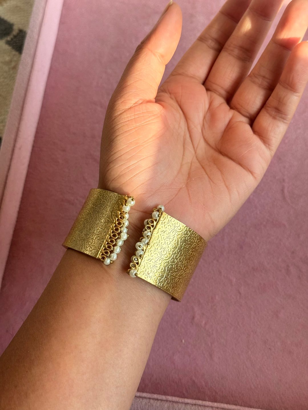 Exquisite Stone Studded Brass Open Cuff - Unparalleled Quality and Style