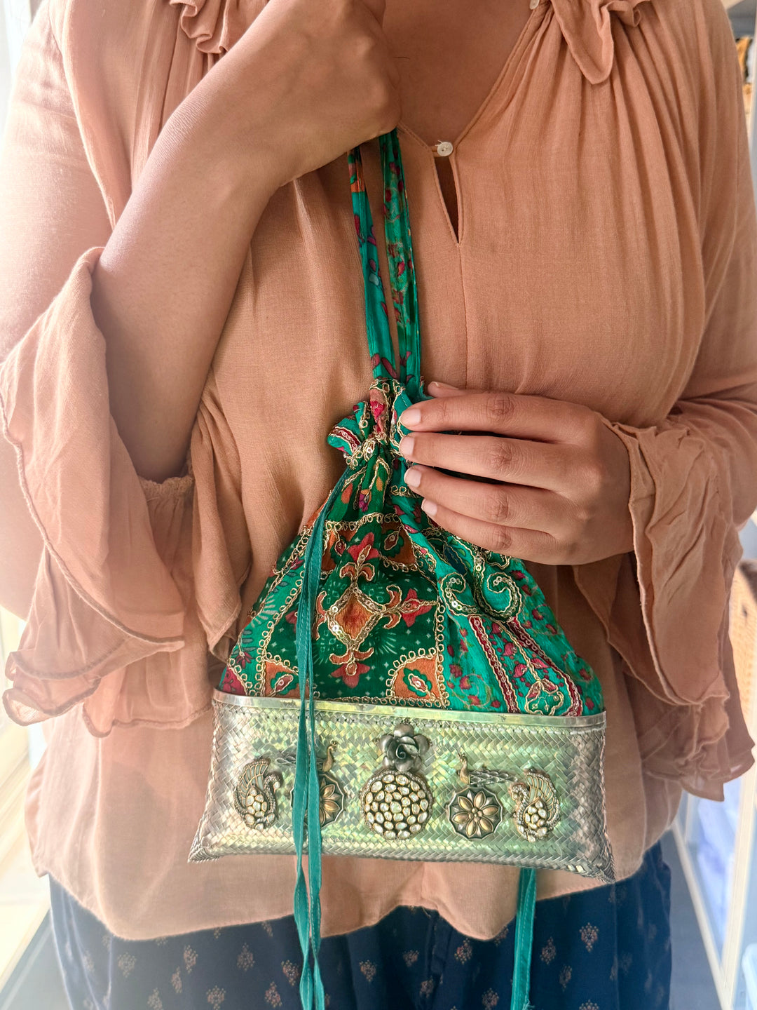 One of a Kind 925 Silver Purse Bag | SHIVKA