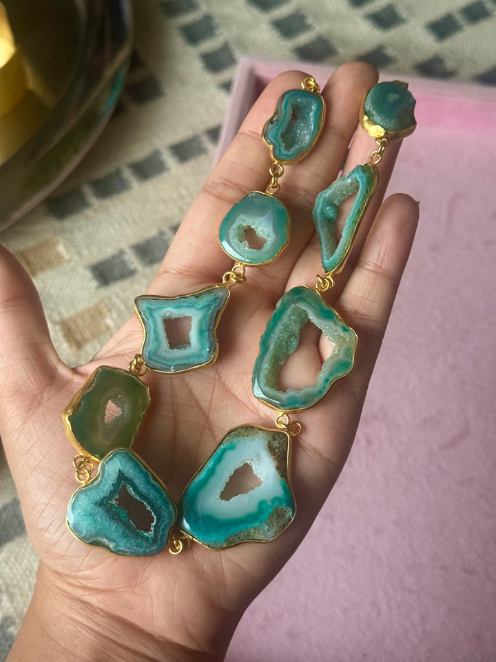 Statement Teal Agate Necklace