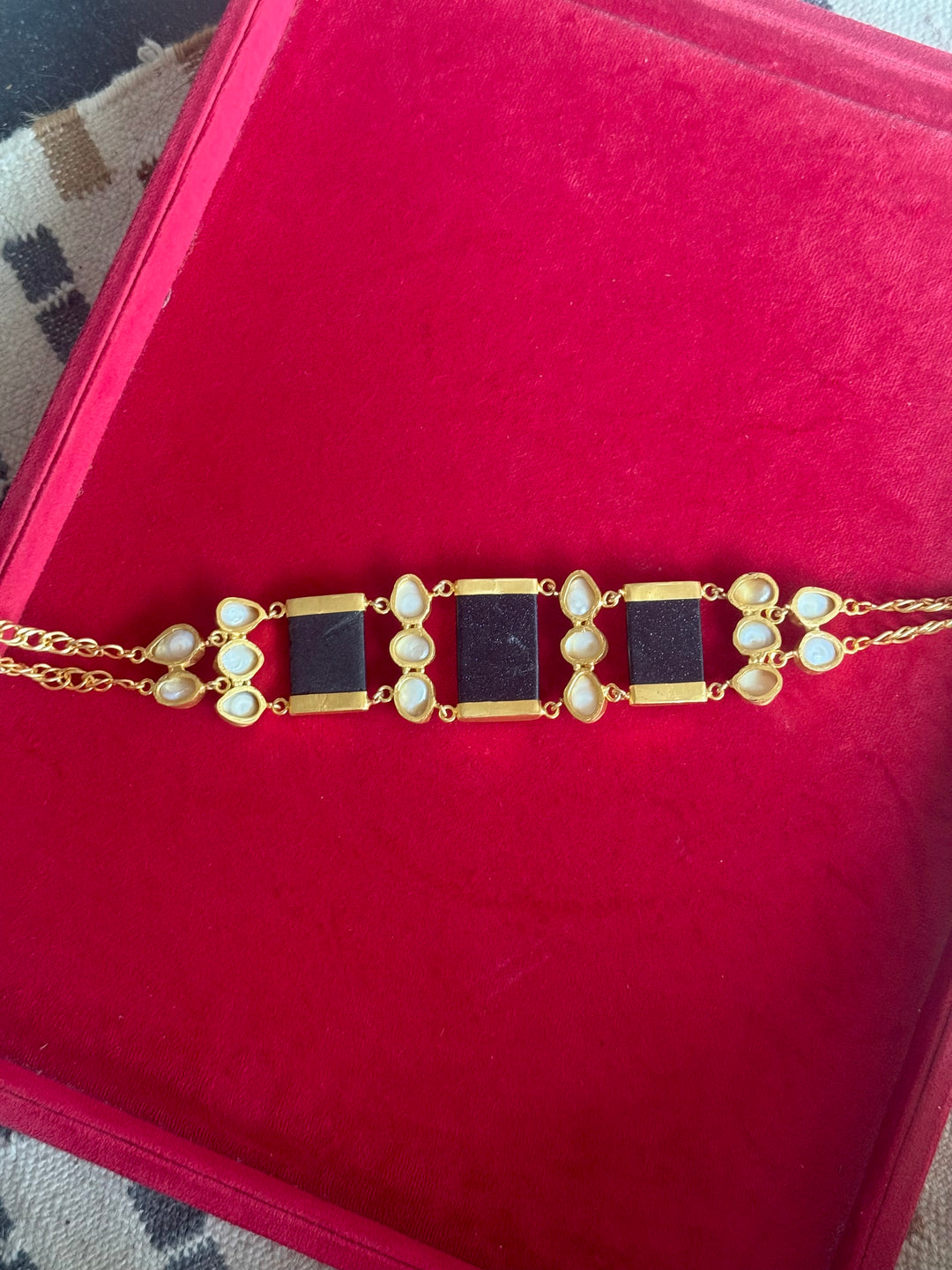 Statement Choker – Gold Brass, Adjustable Necklace