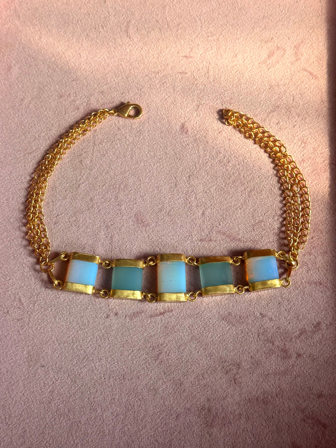Statement Choker – Gold Brass, Adjustable Necklace
