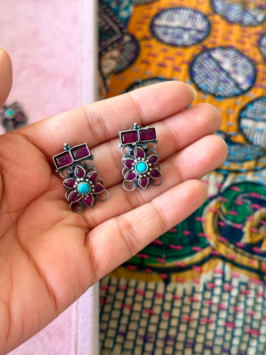 Handmade 925 Silver Antique Necklace Set | SHIVKA
