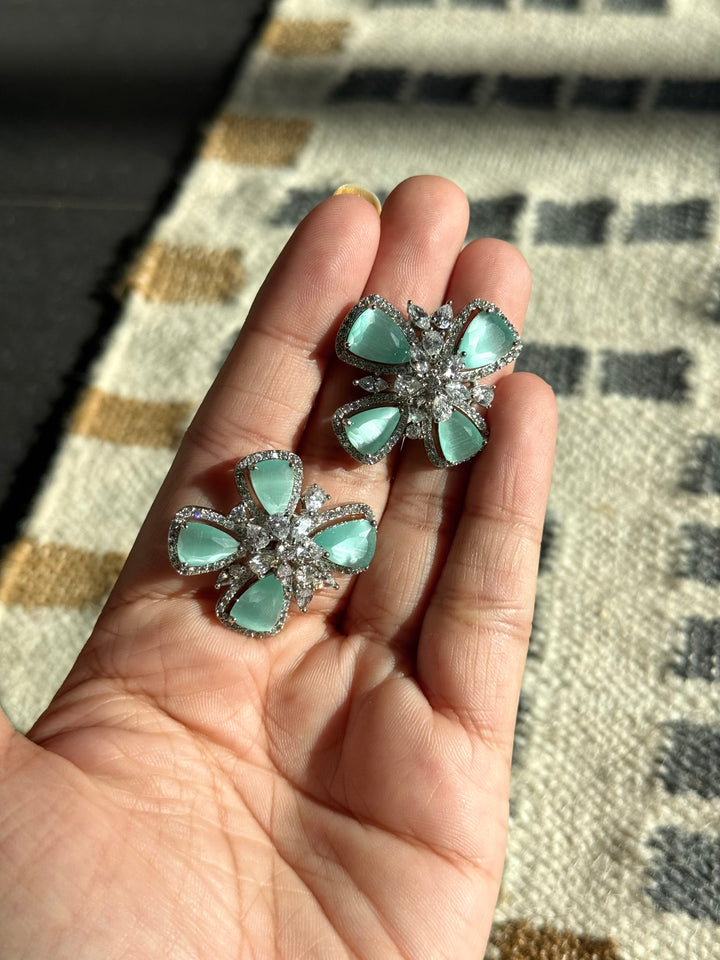Mint Green CZ Studs