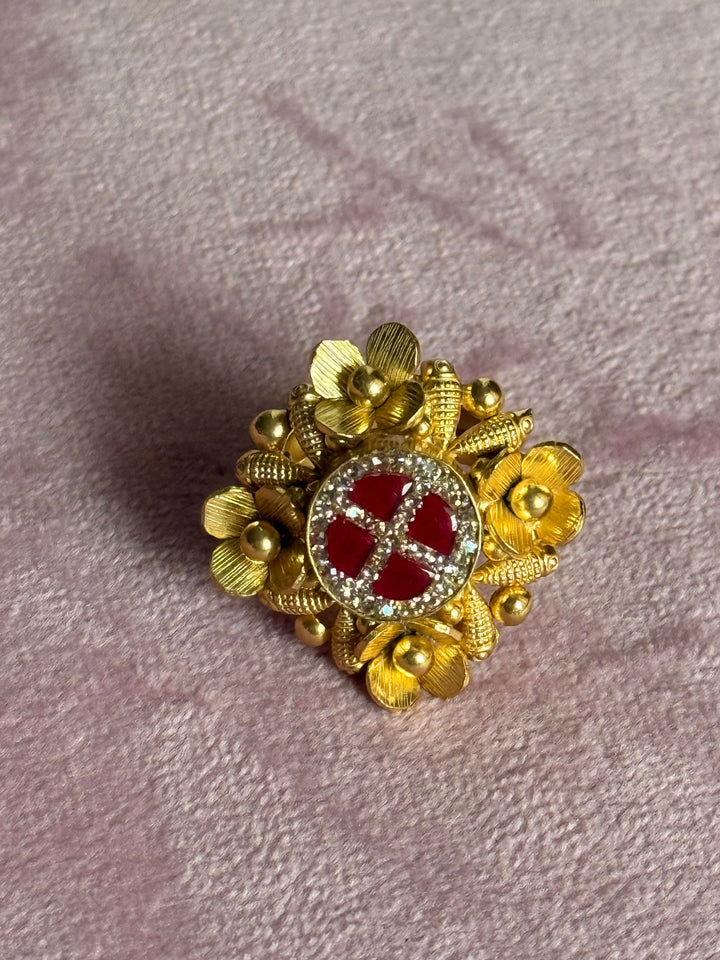 925 Silver Antique CZ Handmade Ring | Adjustable | SHIVKA