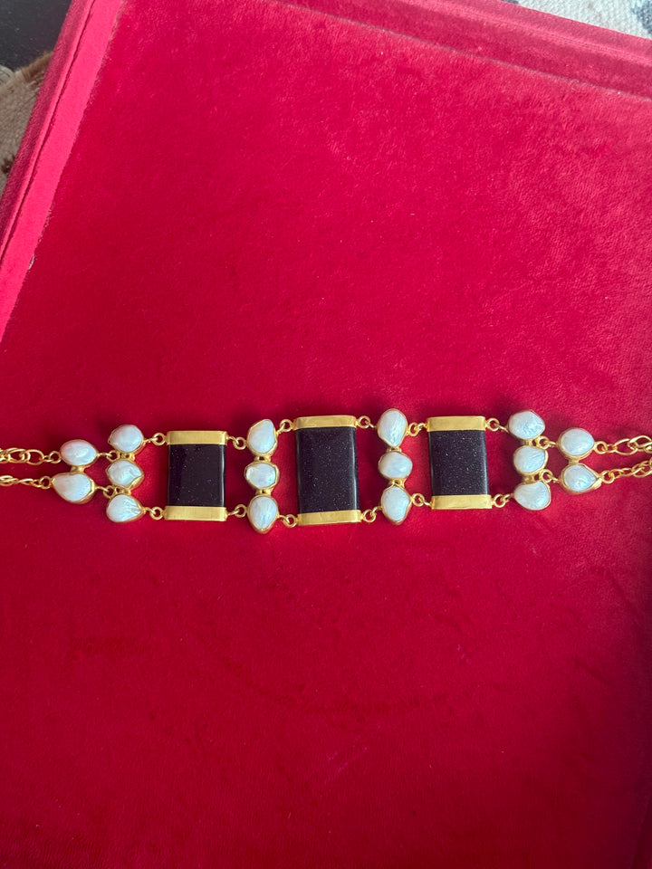 Statement Choker – Gold Brass, Adjustable Necklace