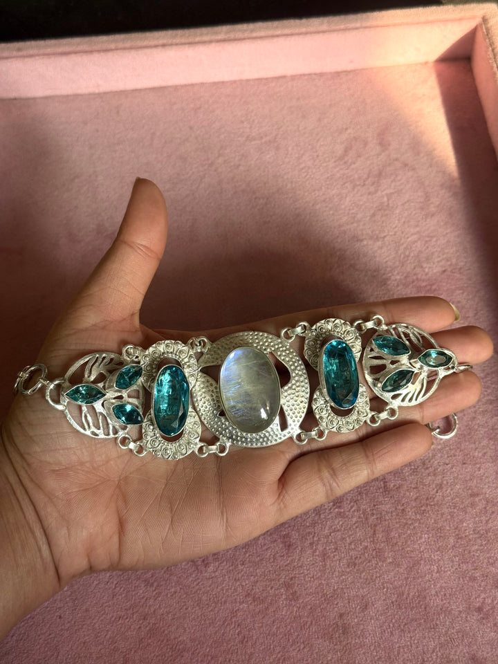 Statement Choker – Silver Brass, Adjustable Necklace
