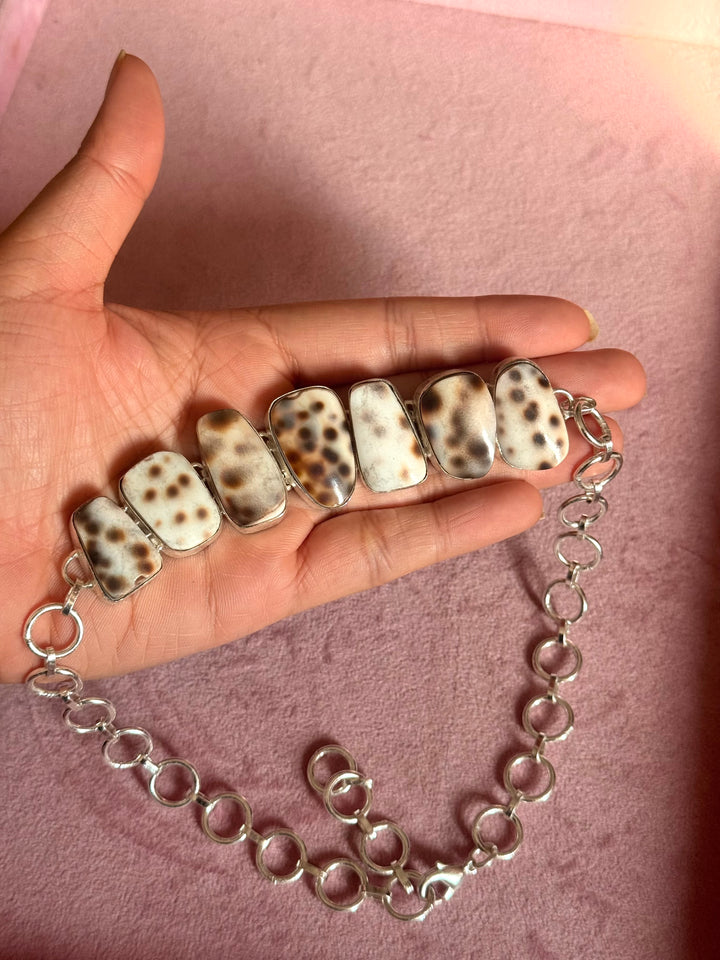 Statement Choker – Silver Brass, Adjustable Necklace