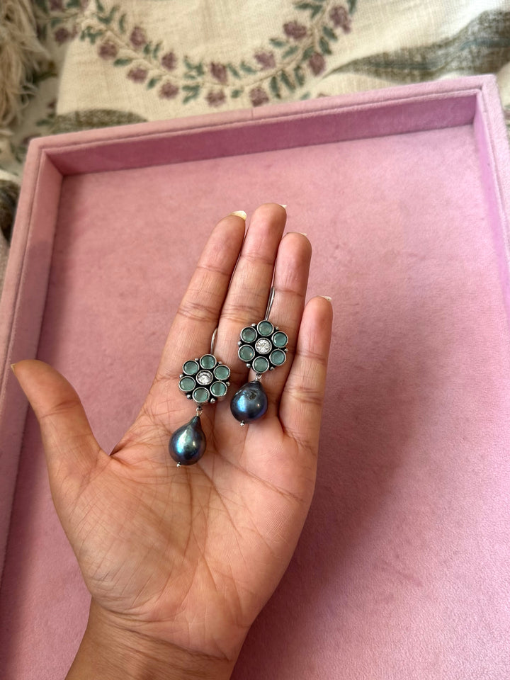 Handmade Baroque Pearl Drop Earrings | SHIVKA | 5.5x2 cm | 20g Pair | Ear Wire | Statement Jewelry