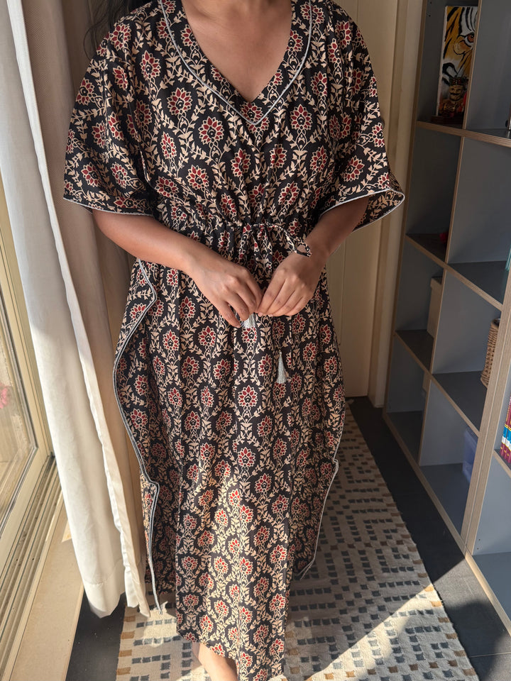 Indian Print Cotton Kaftan
