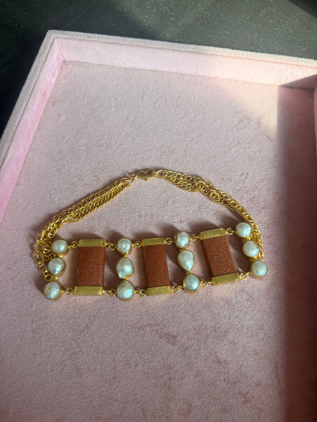 Statement Choker – Gold Brass, Adjustable Necklace