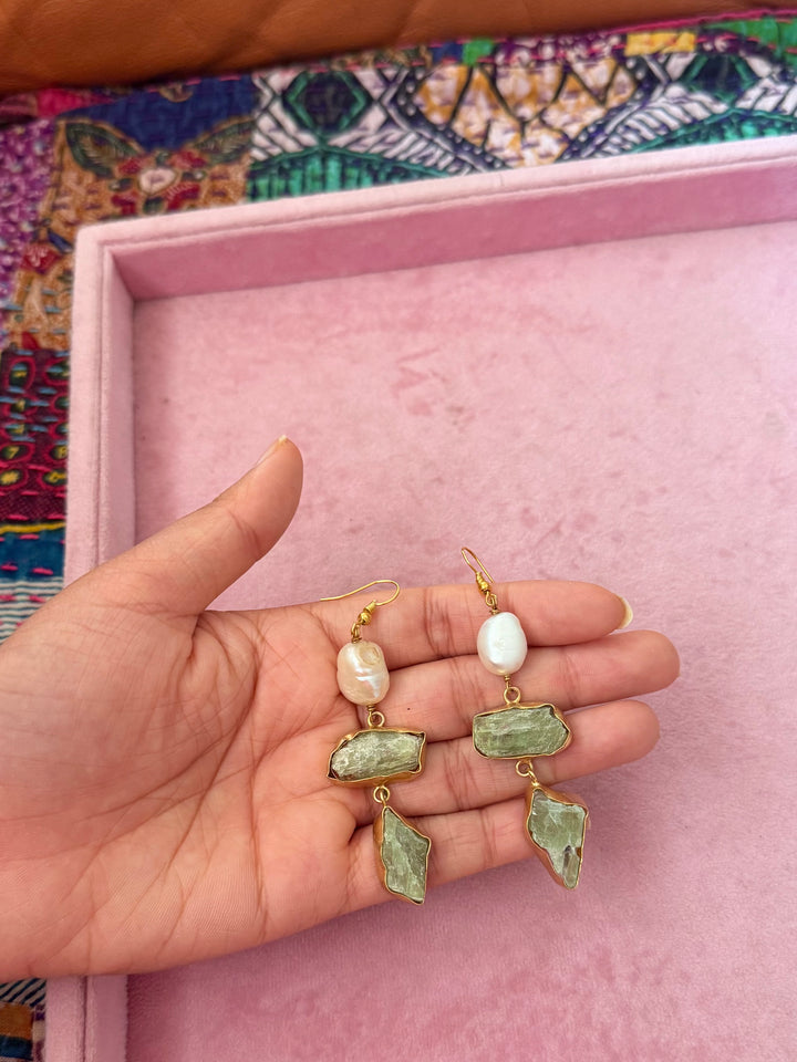 Asymmetric Raw Stone Danglers