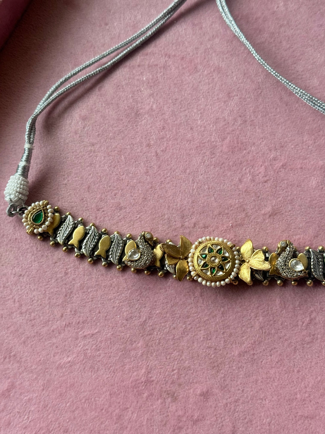Pure 925 Silver Kundan Choker