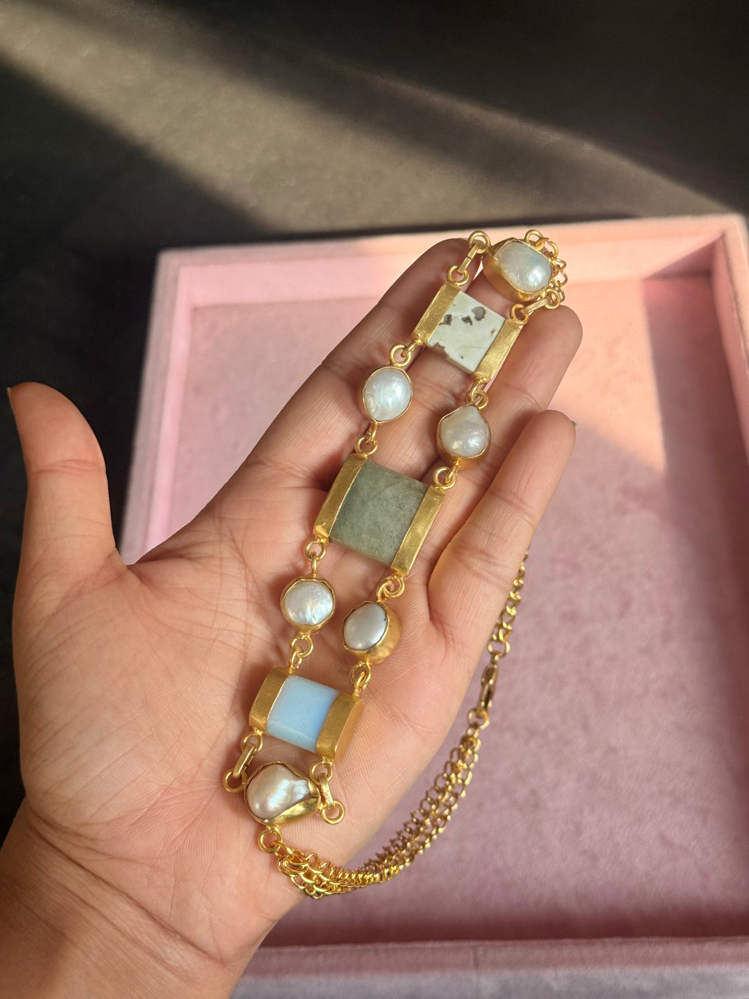 Statement Choker – Gold Brass, Adjustable Necklace