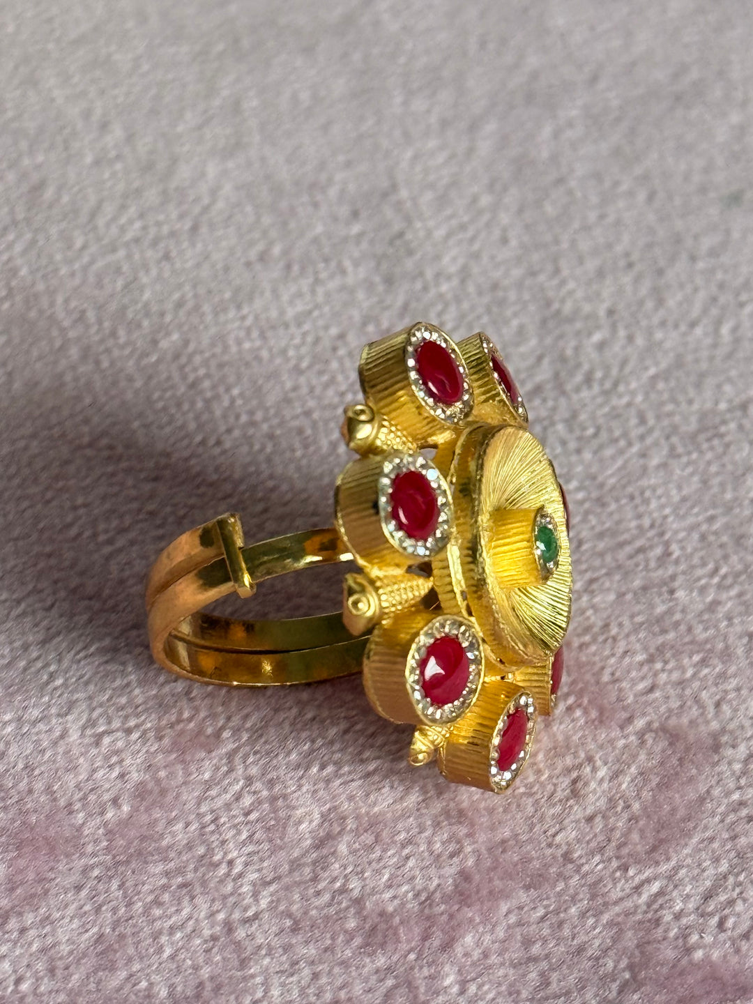 925 Silver Antique CZ Handmade Ring | Adjustable | SHIVKA