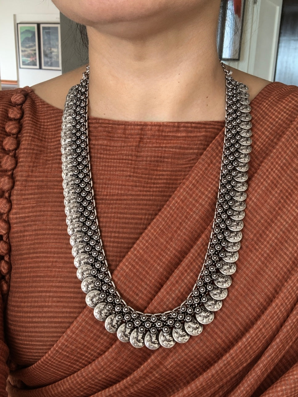 Ganesha Coin Long Necklace