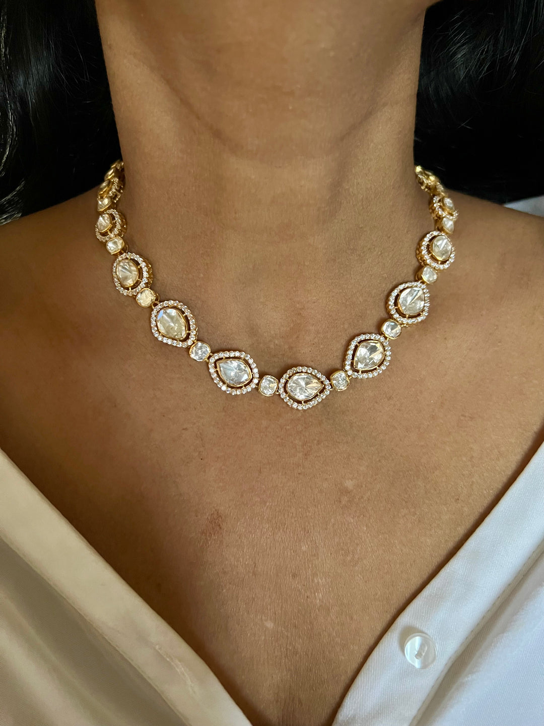 Victorian Brilliance Silver Necklace Set - Pure 925 Silver, Premium CZ Stones