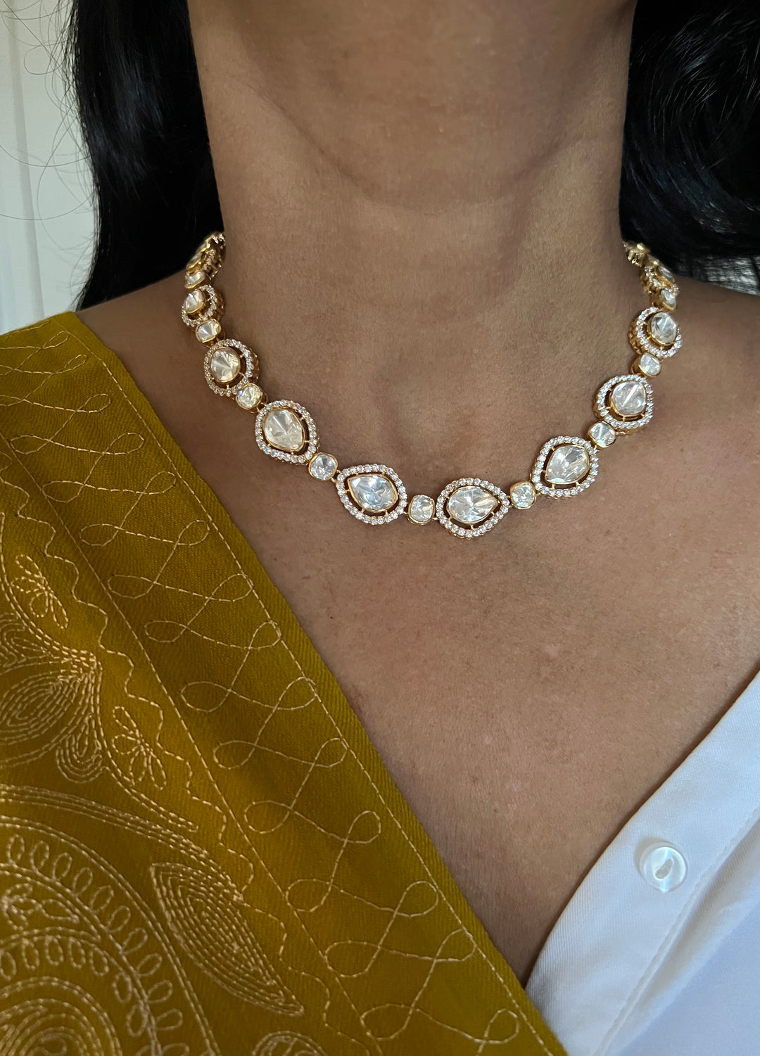 Victorian Brilliance Silver Necklace Set - Pure 925 Silver, Premium CZ Stones