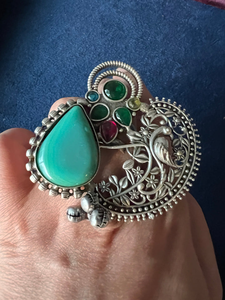 One-of-a-Kind Designer Fusion Ring - Premium Brass