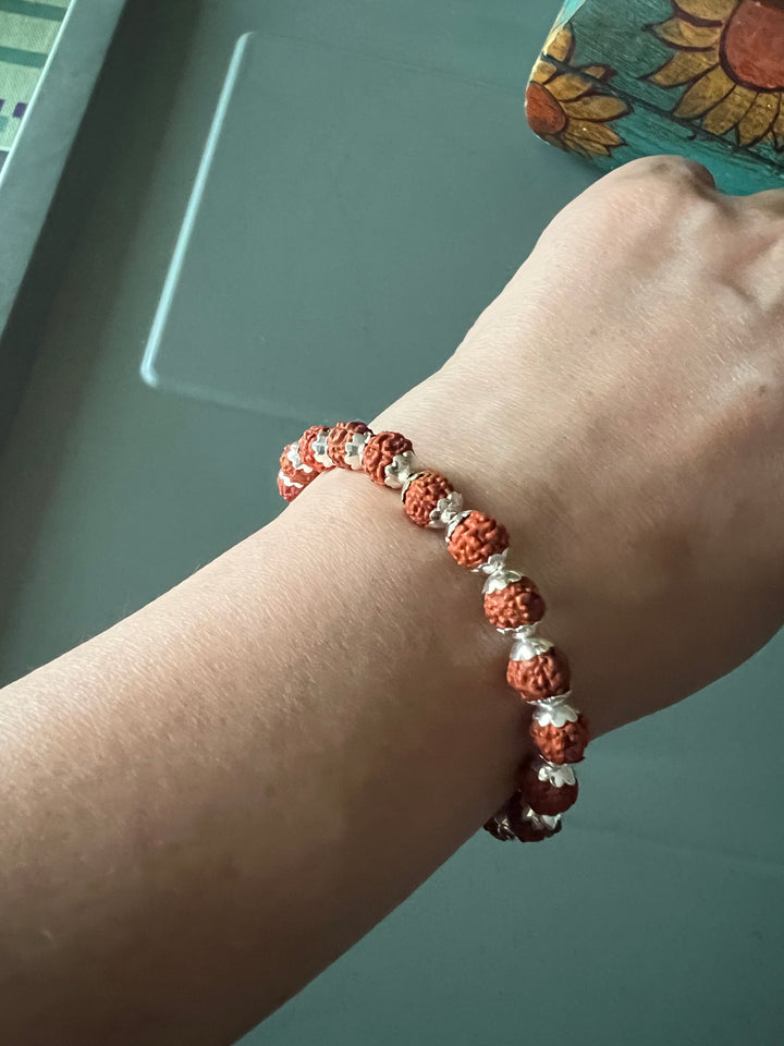 Exquisite Rudraksh Silver Bracelet - Unparalleled Quality and Style