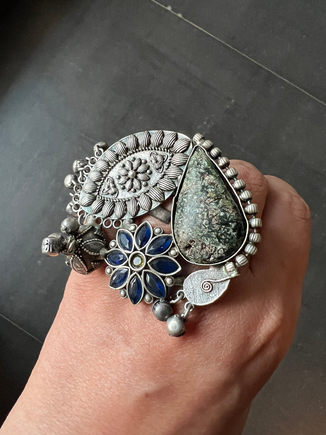 One-of-a-Kind Designer Fusion Ring - Premium Brass