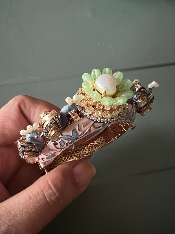 Statement Enamelled Peacock Bracelet - Unparalleled Quality and Style