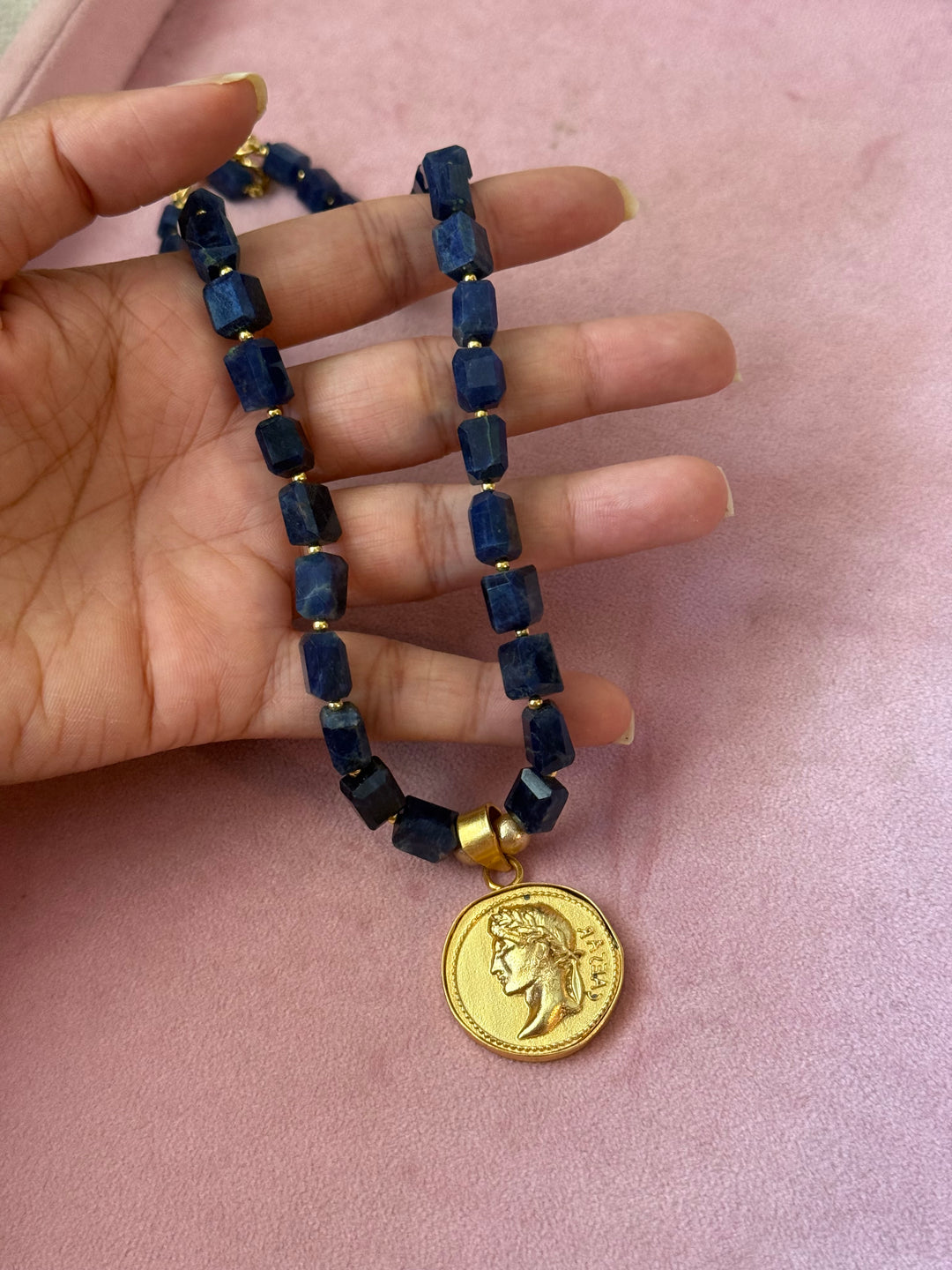 Handmade Designer Caeser Soda Lite Necklace Set | SHIVKA