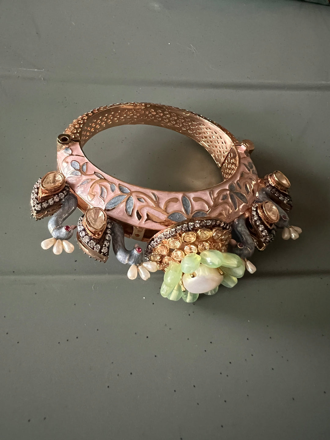 Statement Enamelled Peacock Bracelet - Unparalleled Quality and Style