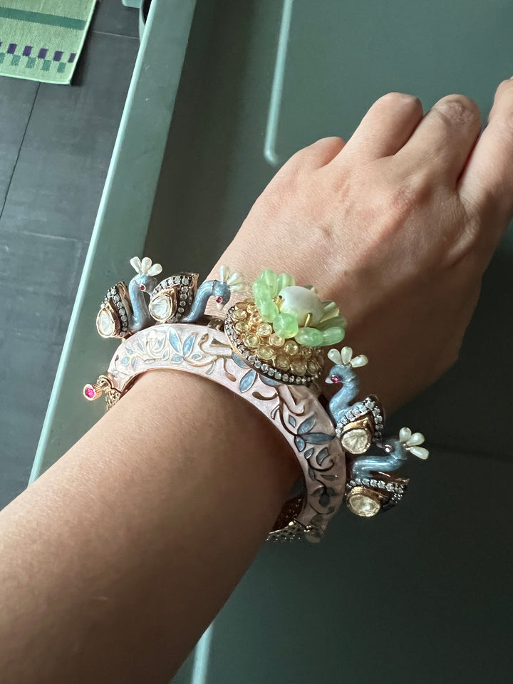 Statement Enamelled Peacock Bracelet - Unparalleled Quality and Style