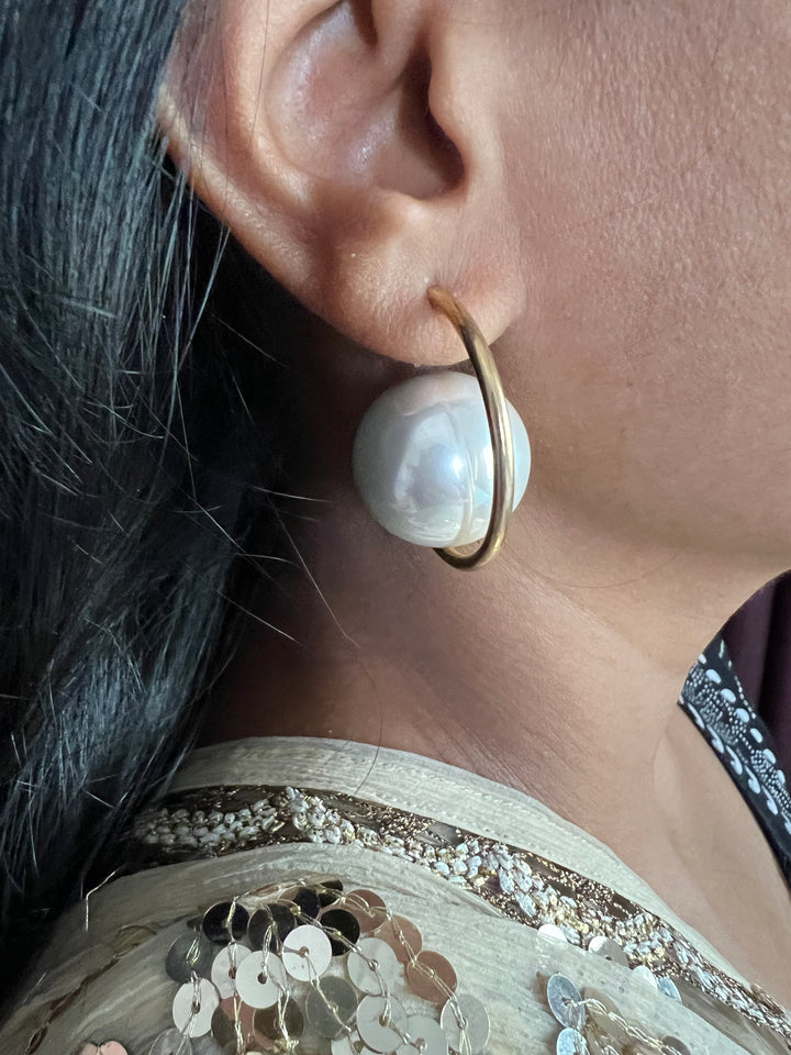 Unique Oversized Pearl Earrings