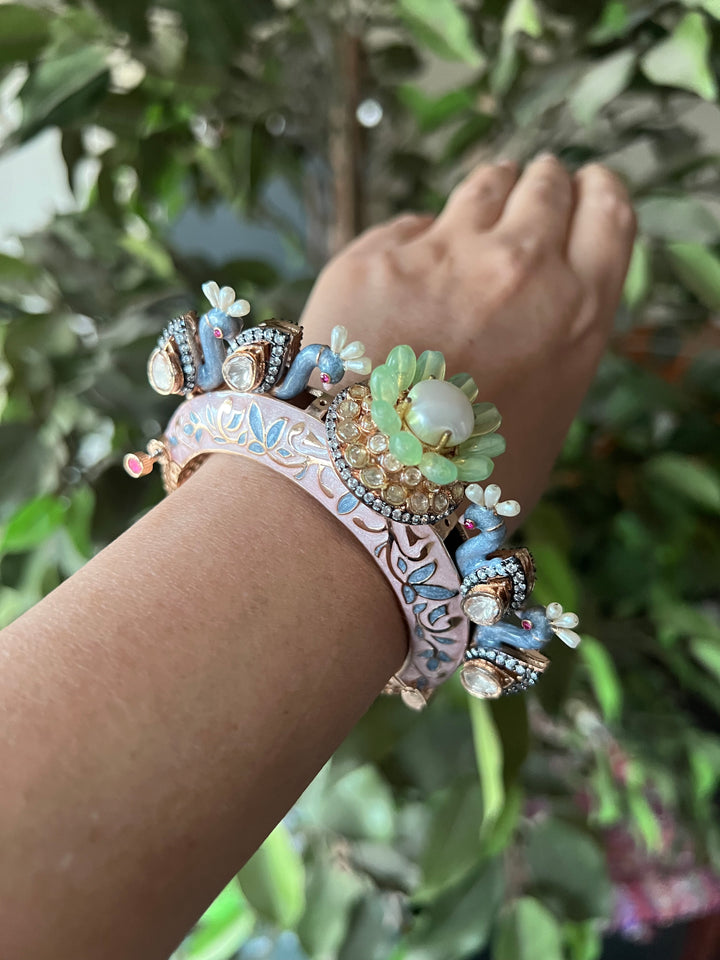 Statement Enamelled Peacock Bracelet - Unparalleled Quality and Style