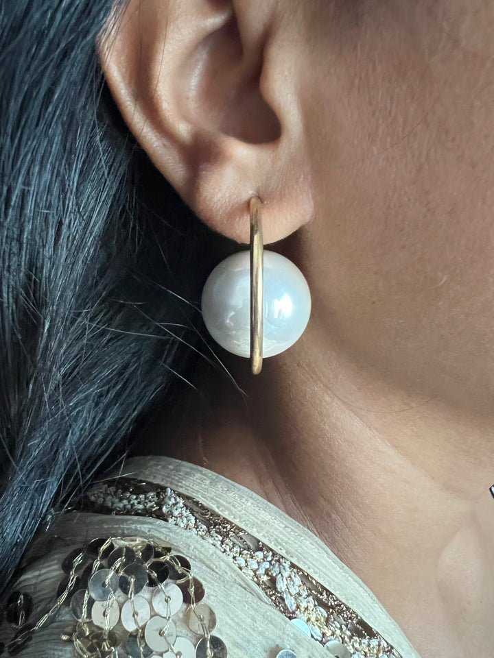 Unique Oversized Pearl Earrings